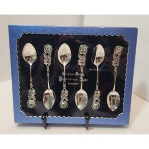 Vtg Antiko 100 Hildesheimer Rose Silverplate Demitasse Spoons in Original Box